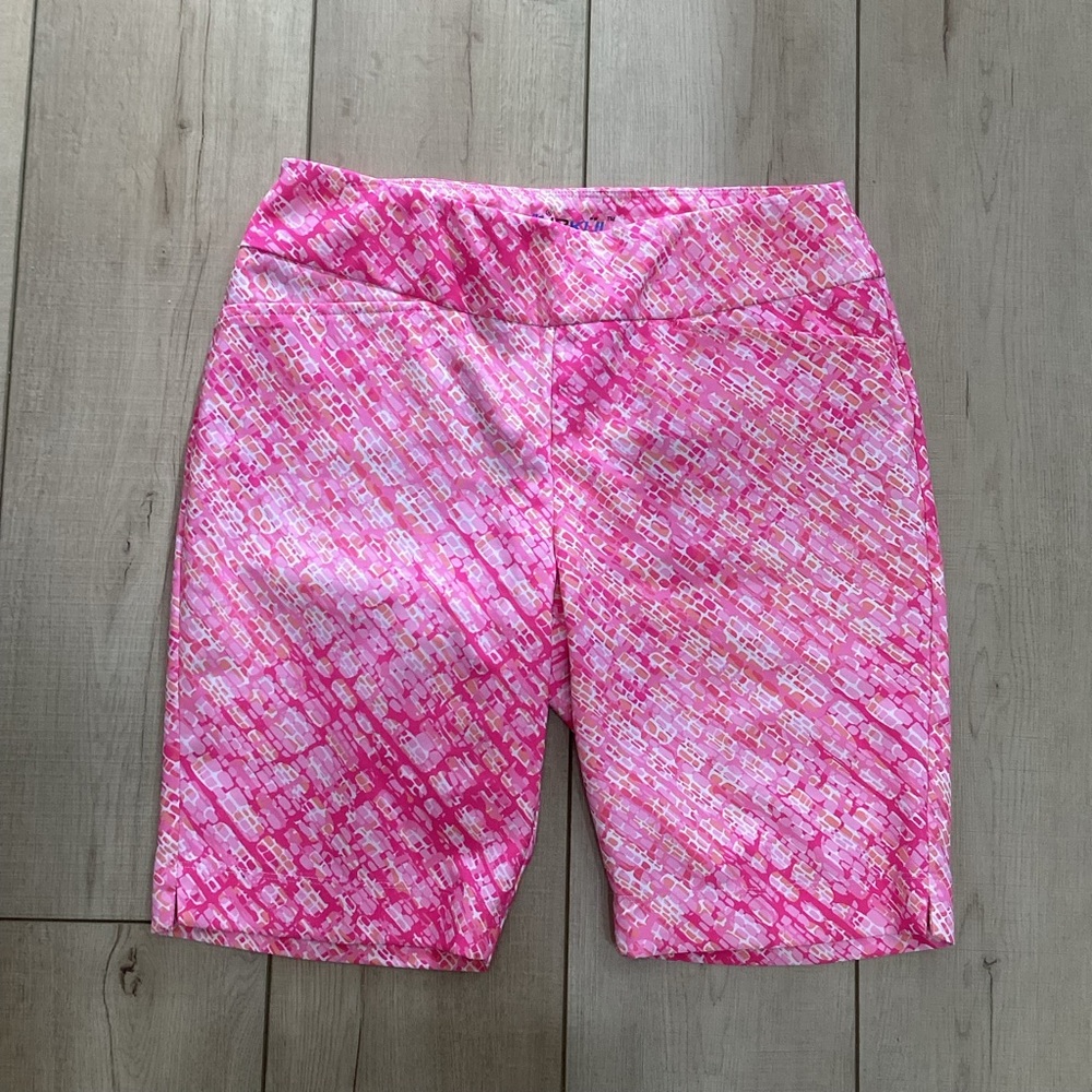 IBKUL Liz Pink & Coral Shorts Size 6